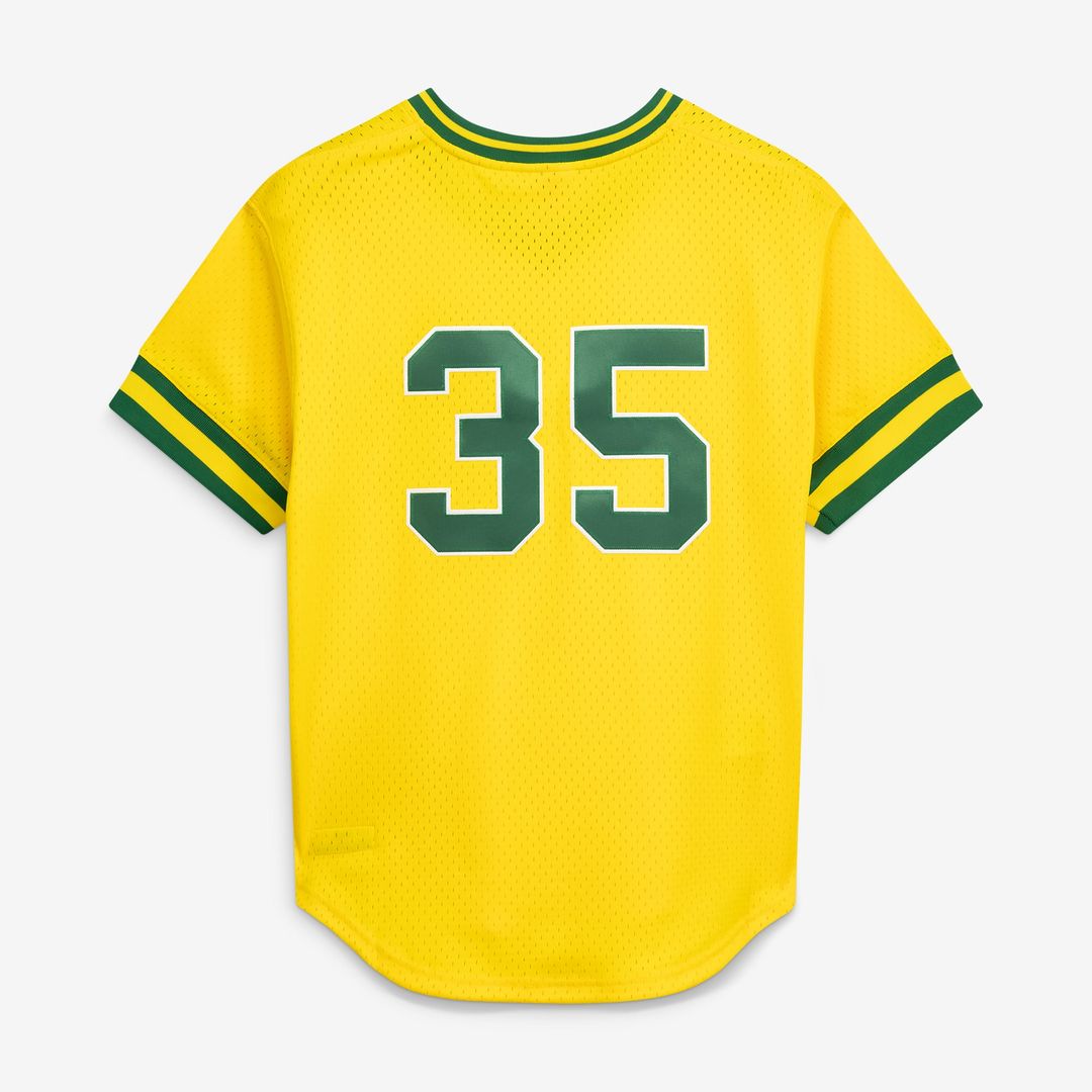 Athletics Mitchell & Ness Authentic Jersey Yellow