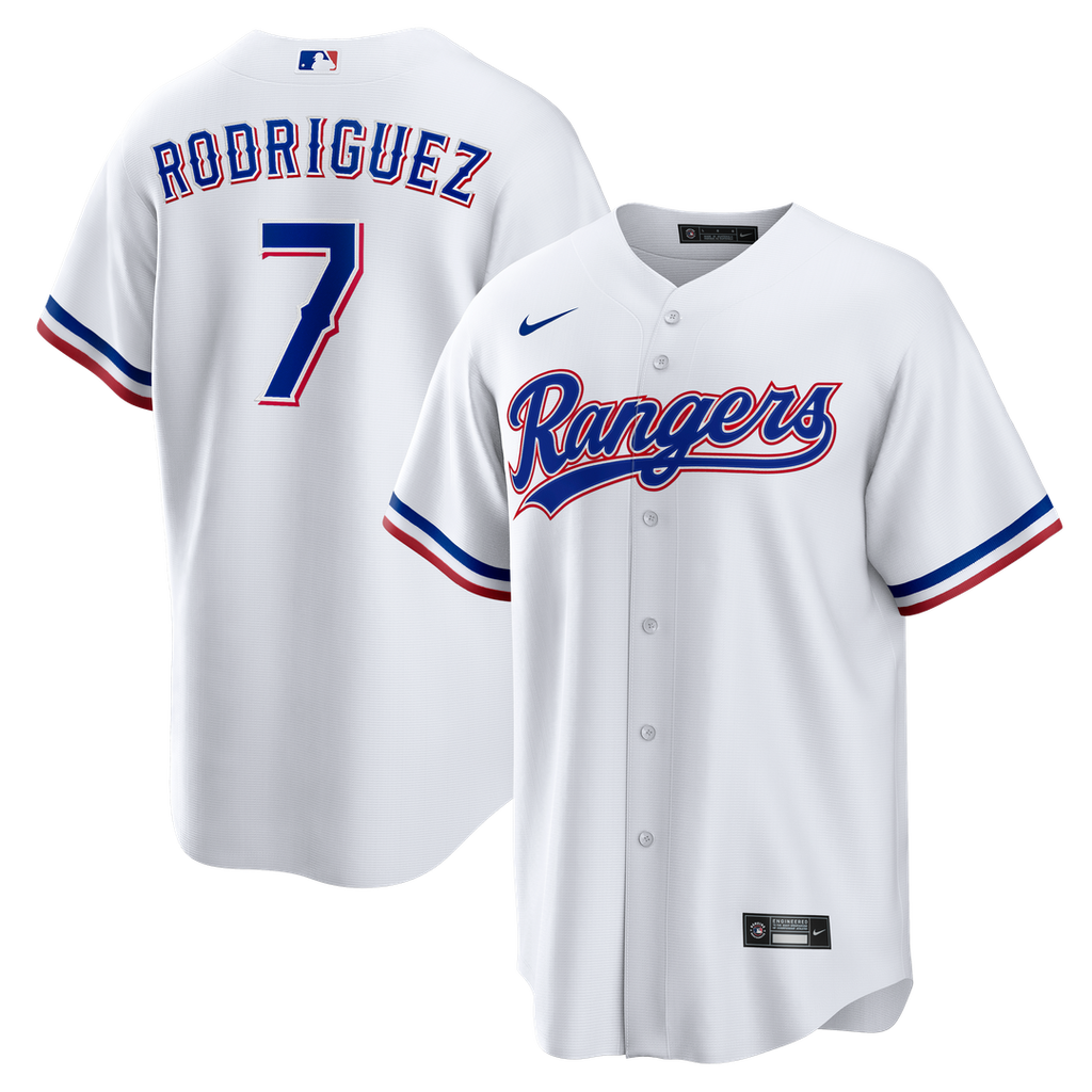 Texas Rangers Nike White Replica MLB baseball jersey