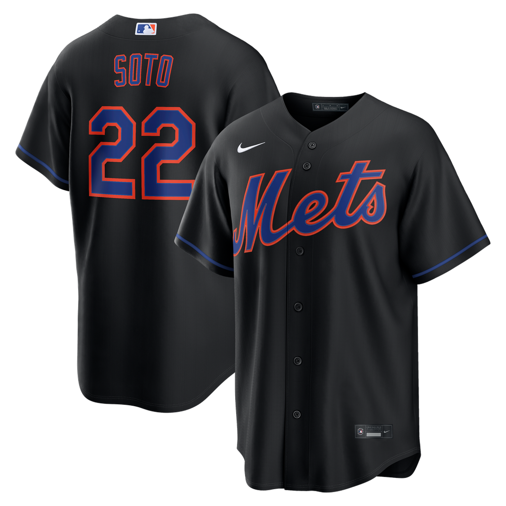 New York Mets Nike Black Replica MLB baseball jersey