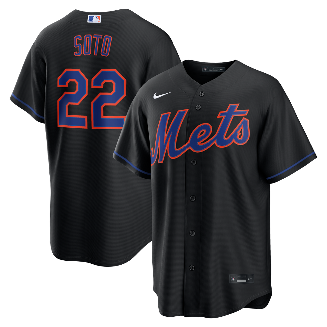 New York Mets Nike Black Replica MLB baseball jersey