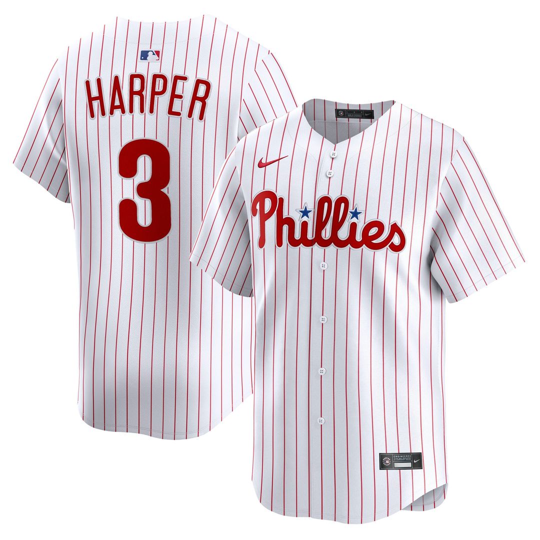 Philadelphia Phillies Nike White Authentic MLB baseball jersey