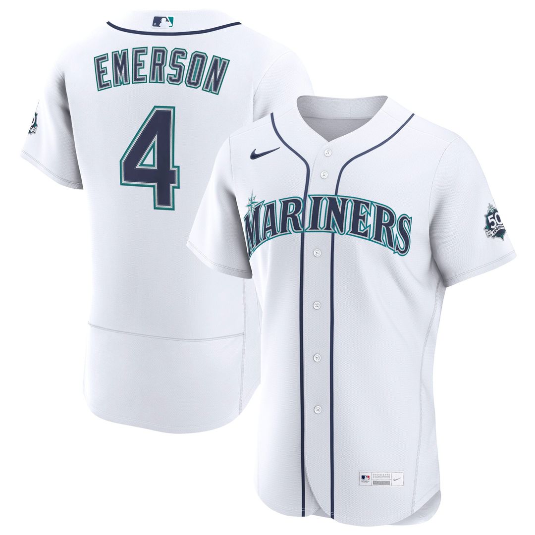 Seattle Mariners Nike White Authentic MLB baseball jersey