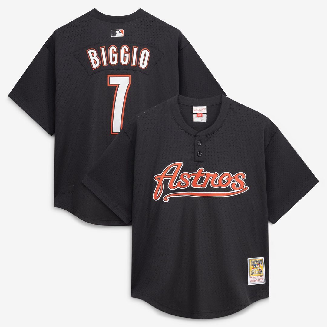 Houston Astros Mitchell & Ness Black Authentic MLB baseball jersey