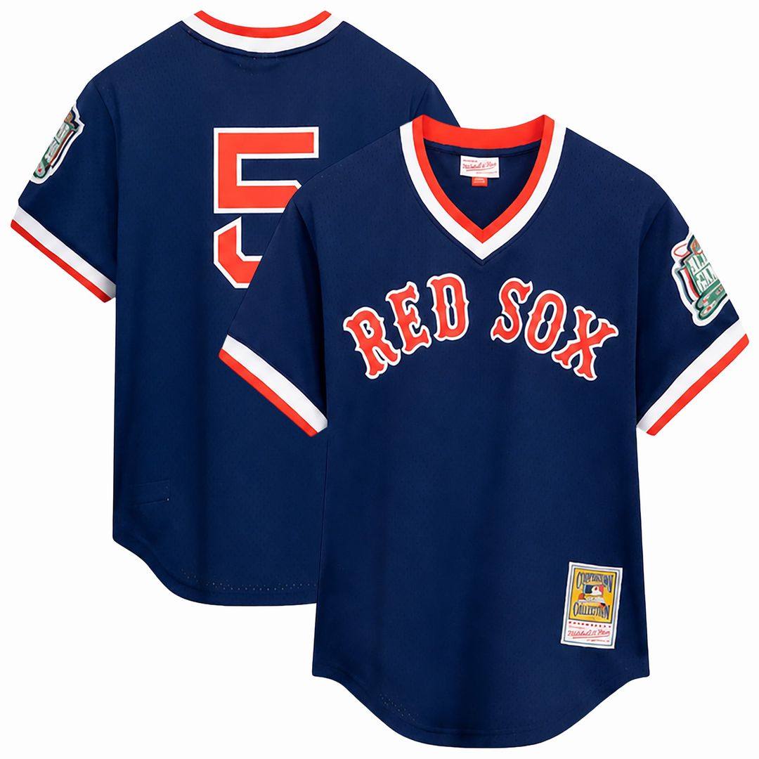 Boston Red Sox Mitchell & Ness Red MLB baseball jersey