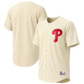 Philadelphia Phillies Stitches Cream Authentic MLB baseball jersey