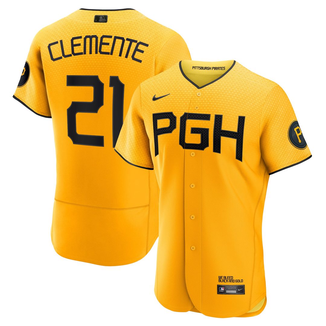 Pittsburgh Pirates Nike Gold Authentic MLB baseball jersey