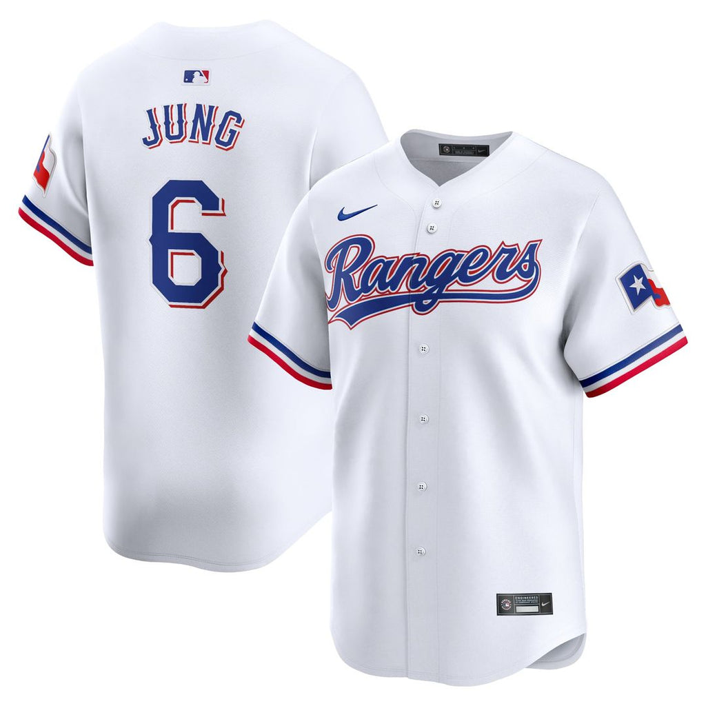 Texas Rangers Nike White MLB baseball jersey