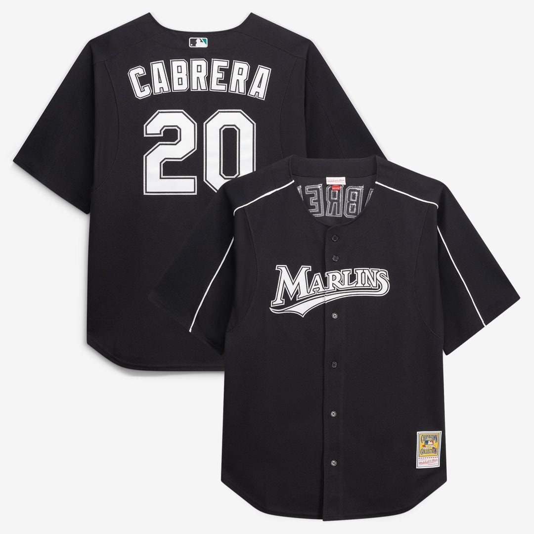 Miami Marlins Mitchell & Ness Black Authentic MLB baseball jersey