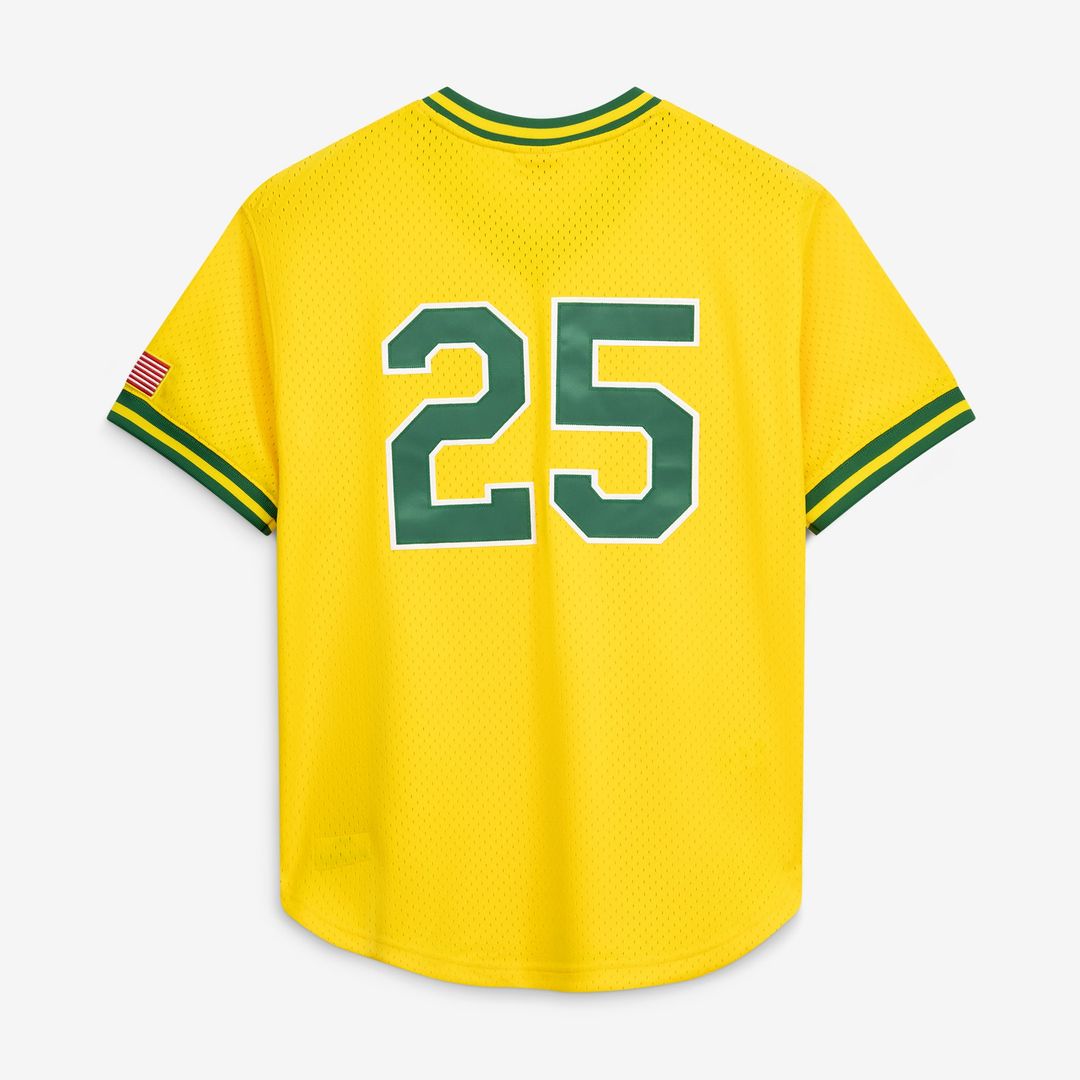 Athletics Mitchell & Ness Authentic Jersey Gold