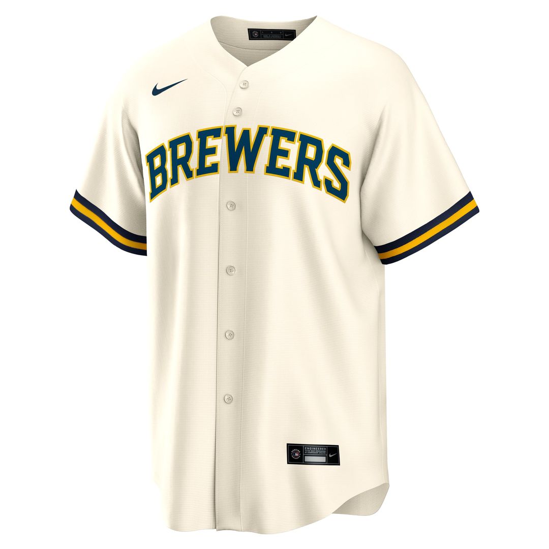 Milwaukee Brewers Nike Replica Jersey Cream