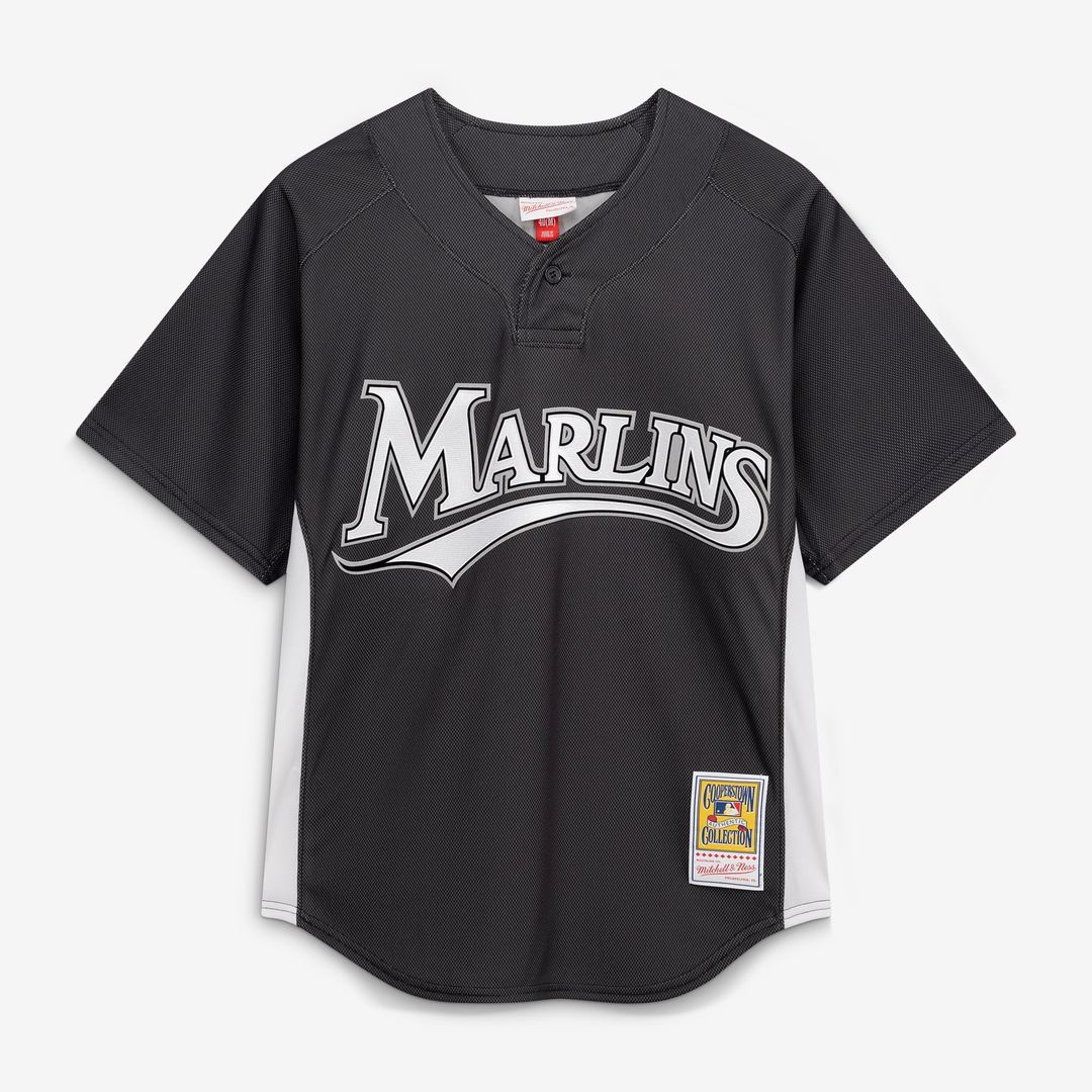 Florida Marlins Mitchell & Ness Authentic Jersey Black