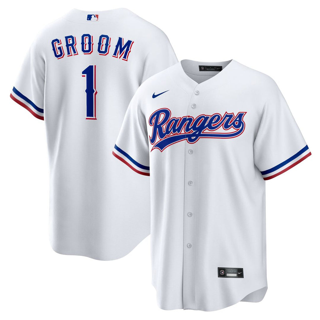 Texas Rangers Nike White Replica MLB baseball jersey