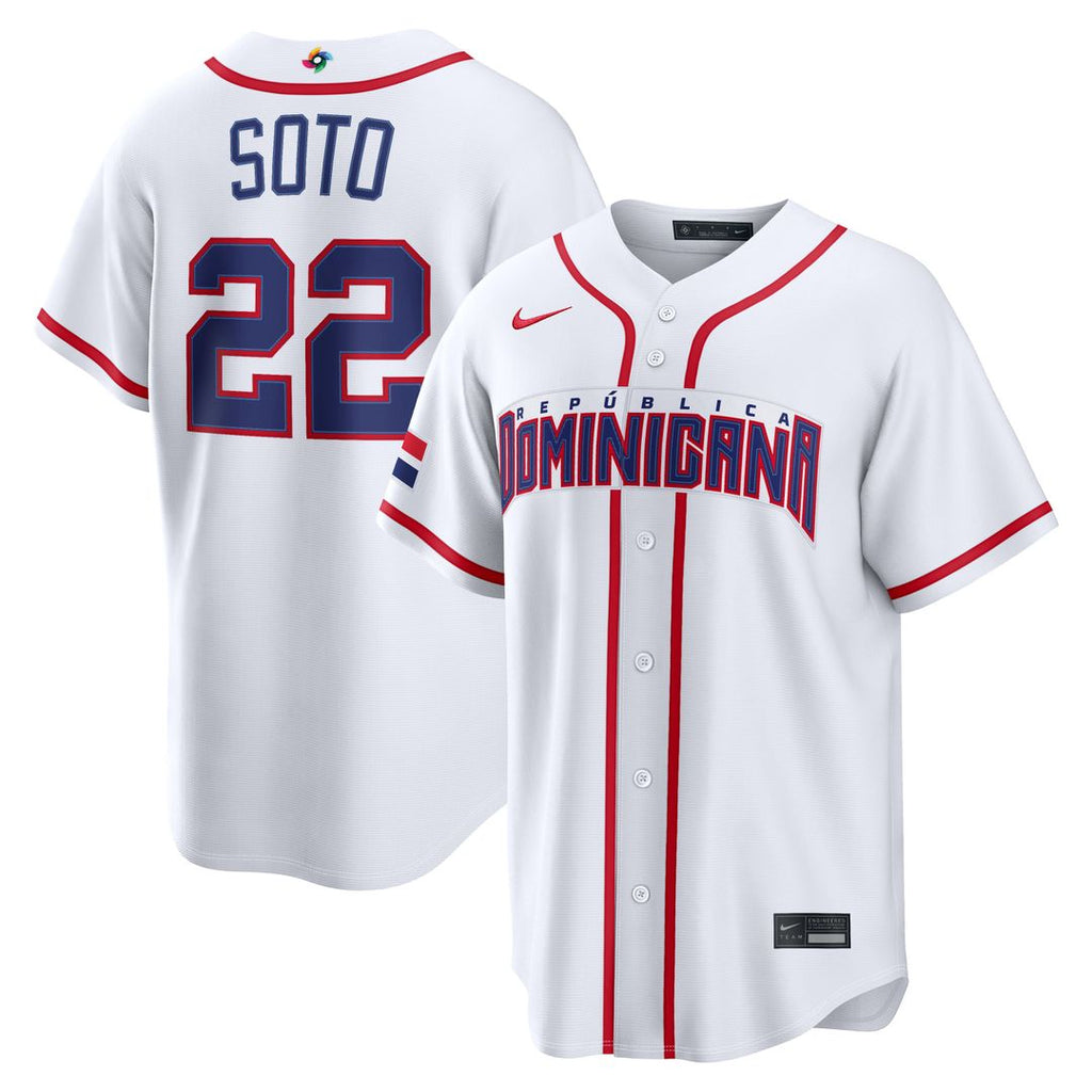 Dominican Republic Baseball Nike White MLB baseball jersey