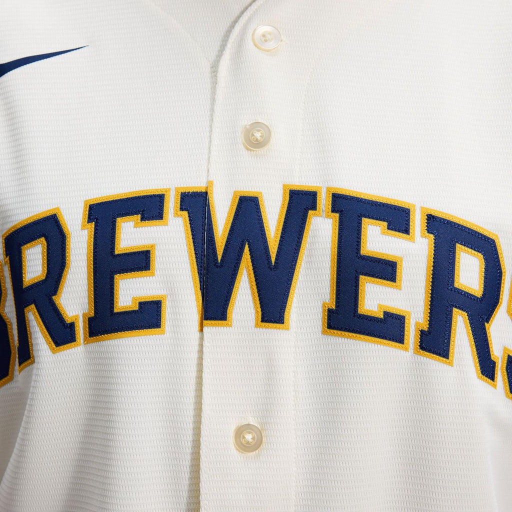 Milwaukee Brewers Nike Replica Jersey Cream