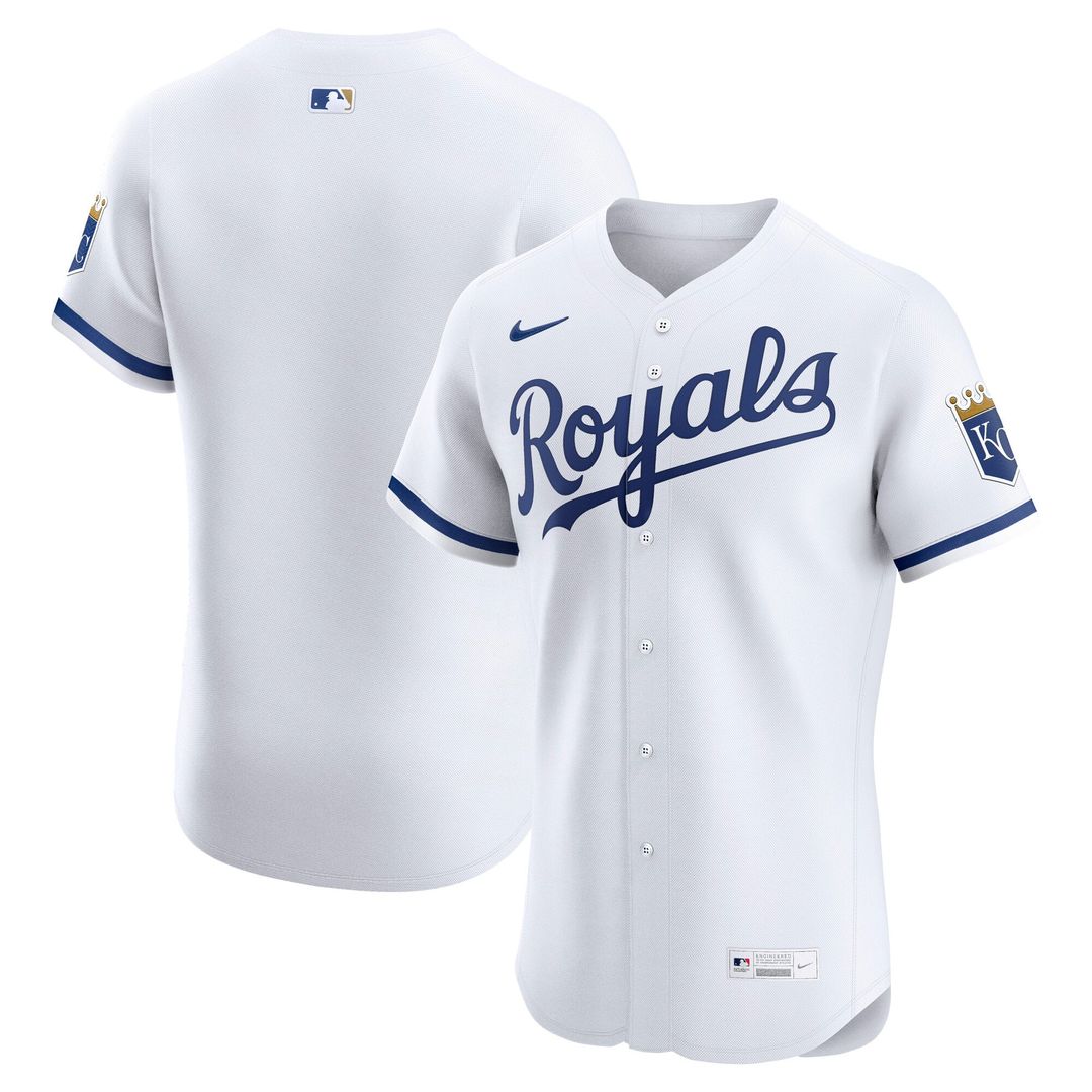 Kansas City Royals Nike White Authentic MLB baseball jersey