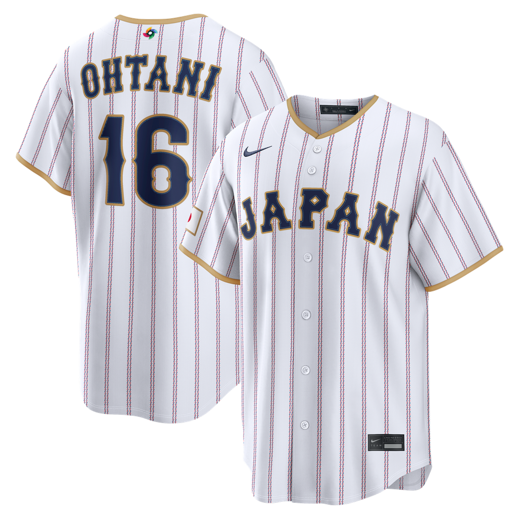 Japan Baseball Nike White MLB baseball jersey