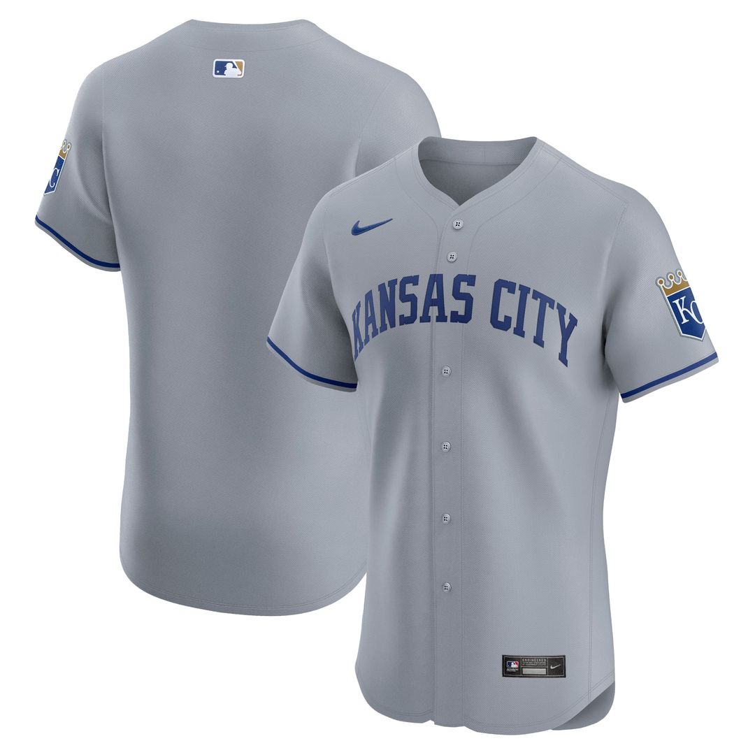 Kansas City Royals Nike Gray Authentic MLB baseball jersey