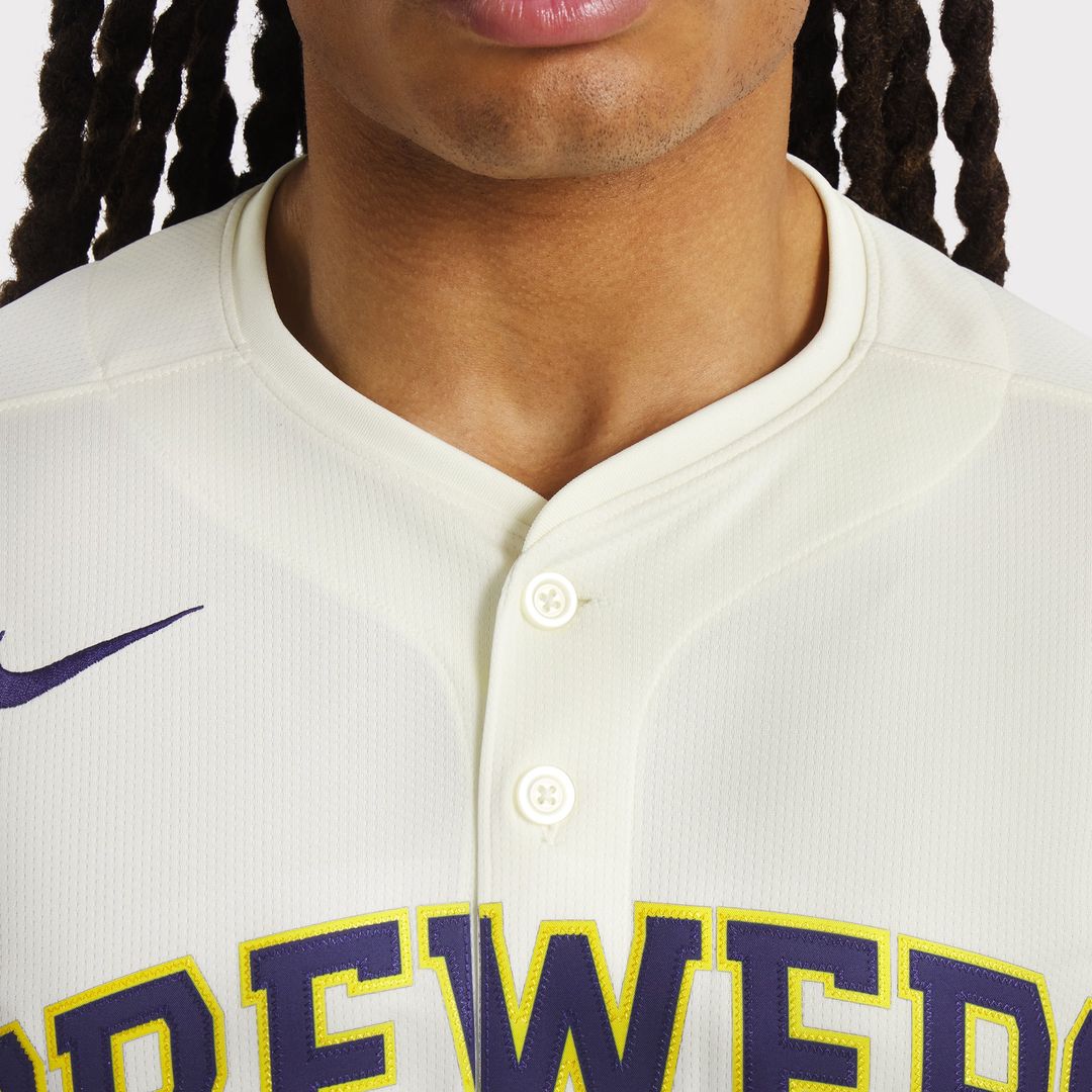 Milwaukee Brewers Nike Jersey Cream