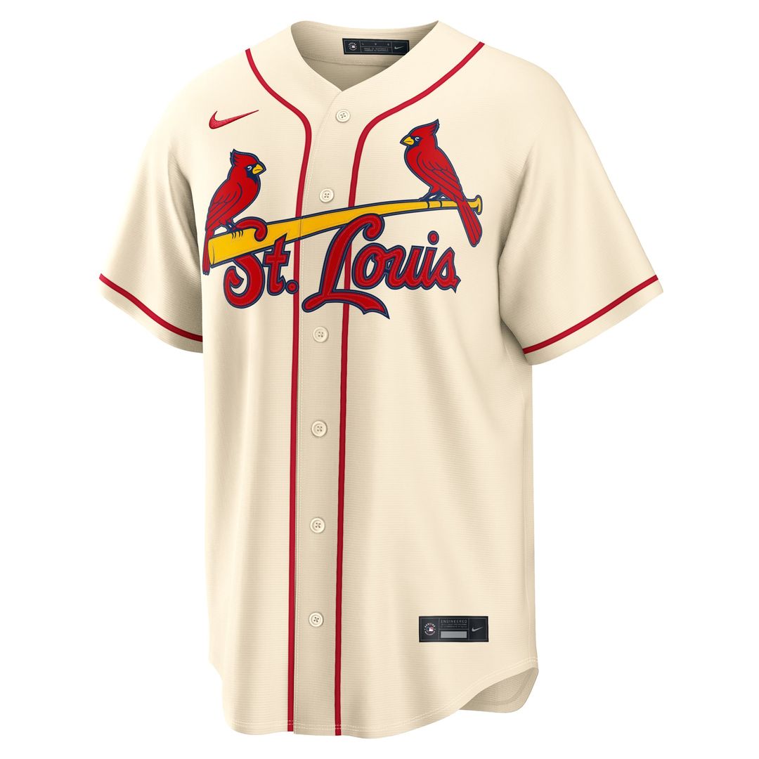St. Louis Cardinals Nike Replica Jersey Cream