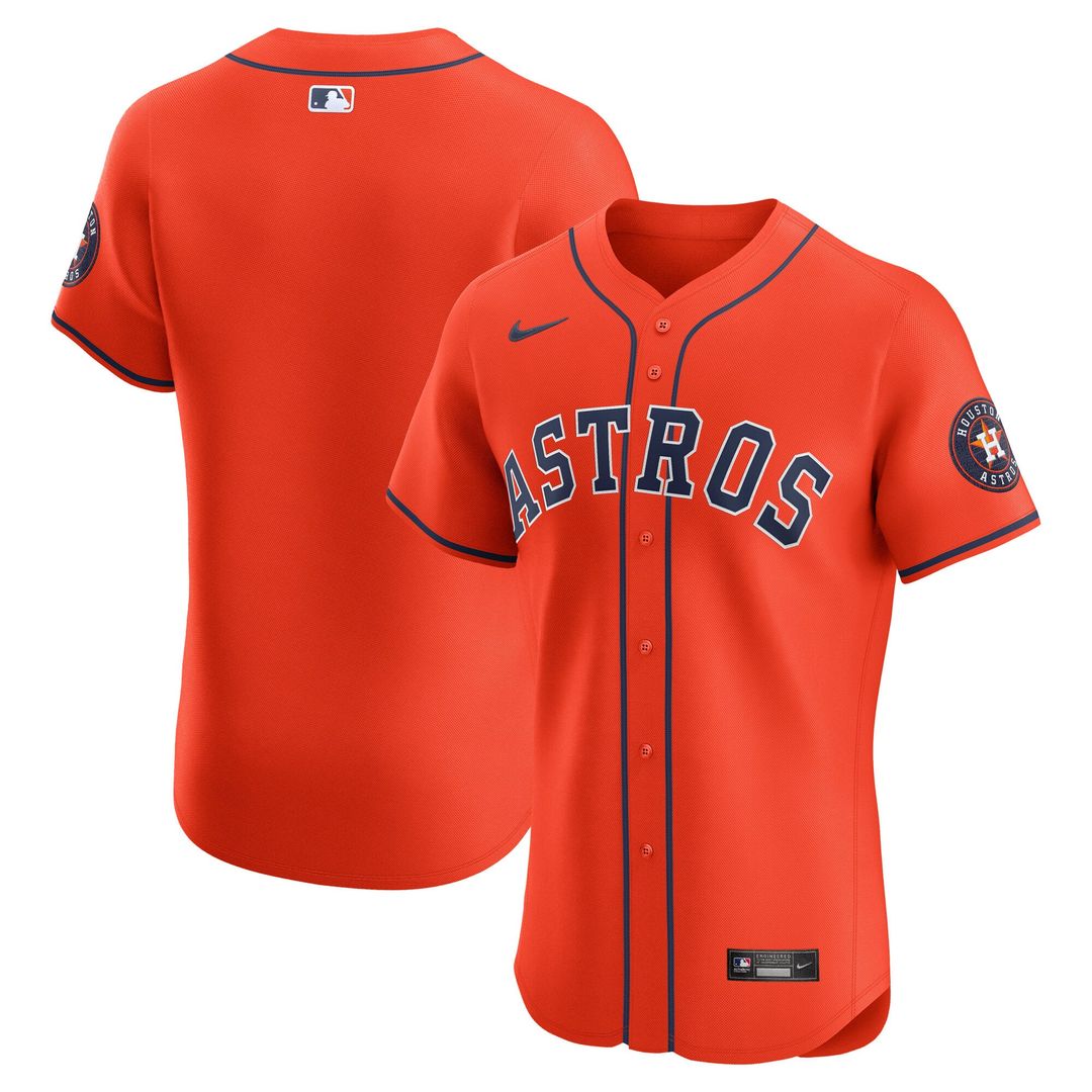 Houston Astros Nike Orange Authentic MLB baseball jersey