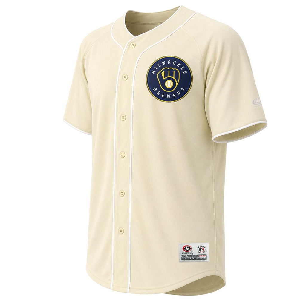 Milwaukee Brewers Stitches Authentic Jersey Cream
