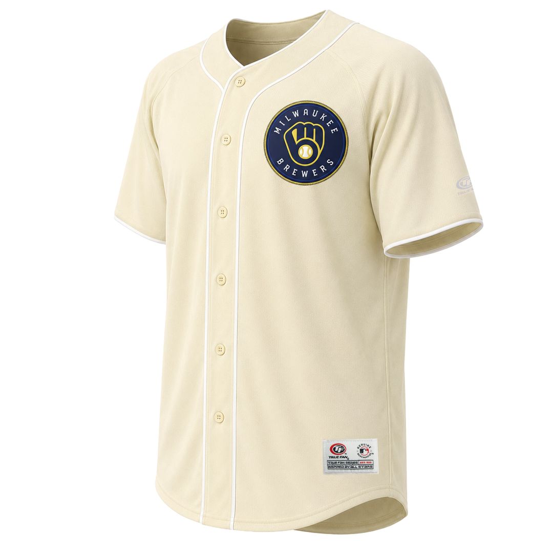 Milwaukee Brewers Stitches Authentic Jersey Cream