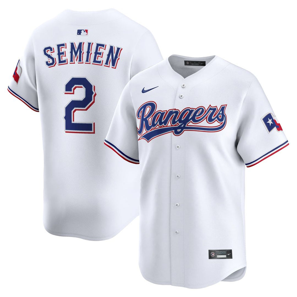 Texas Rangers Nike White Authentic MLB baseball jersey