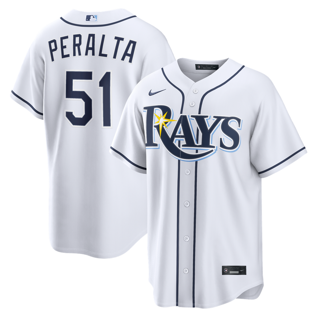 Tampa Bay Rays Nike White Replica MLB baseball jersey
