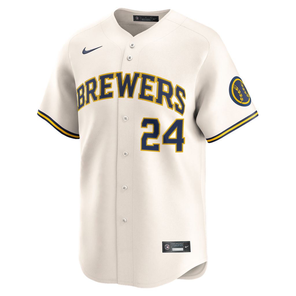 Milwaukee Brewers Nike Authentic Jersey Cream