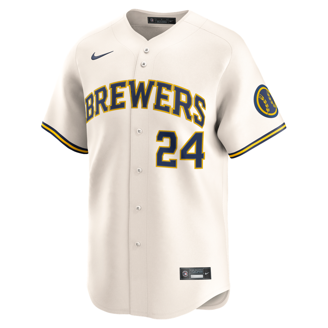 Milwaukee Brewers Nike Authentic Jersey Cream