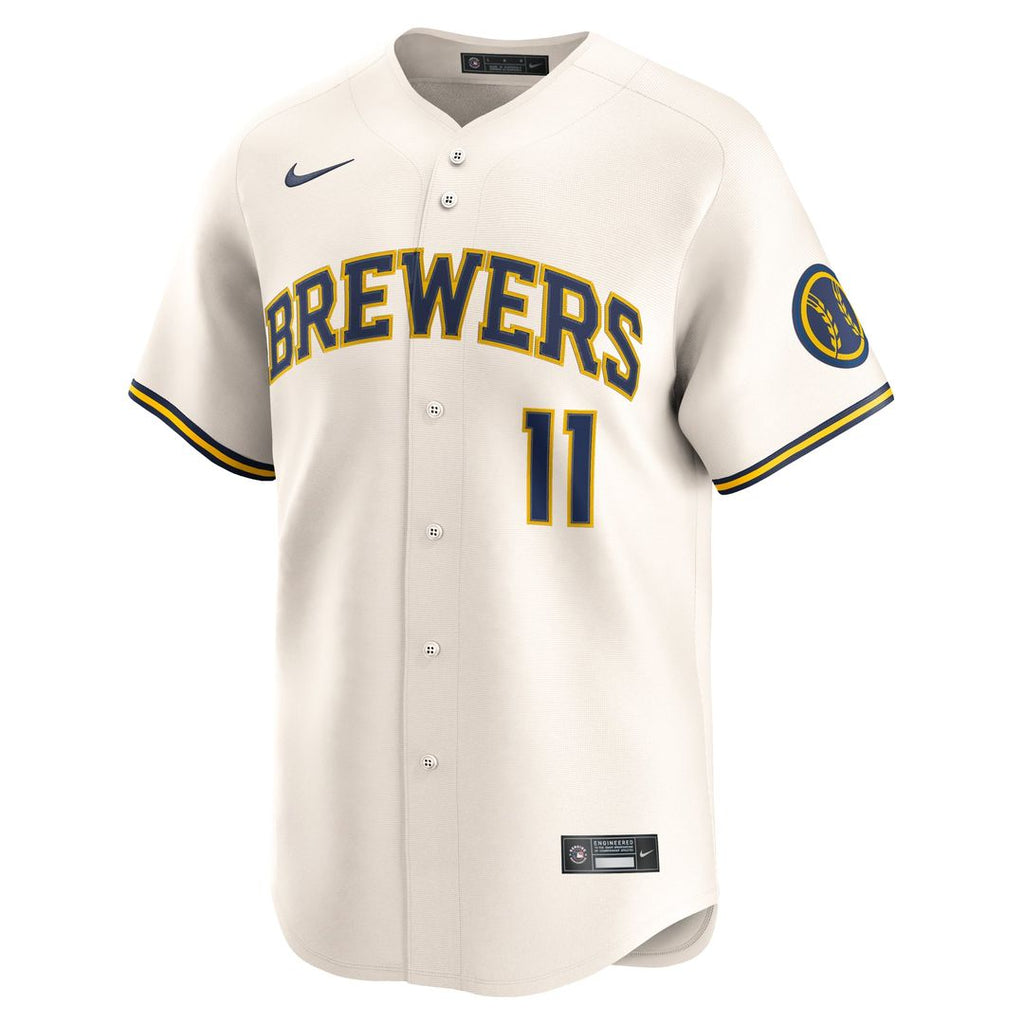 Milwaukee Brewers Nike Authentic Jersey Cream