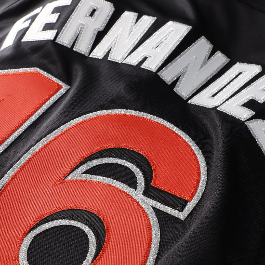 Miami Marlins Mitchell & Ness Authentic Jersey Black