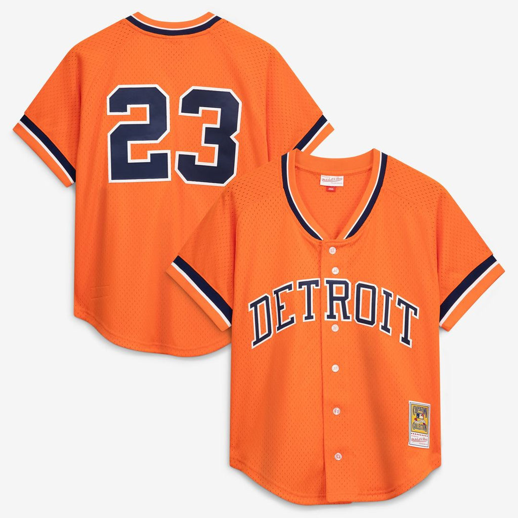 Detroit Tigers Mitchell & Ness Orange MLB baseball jersey