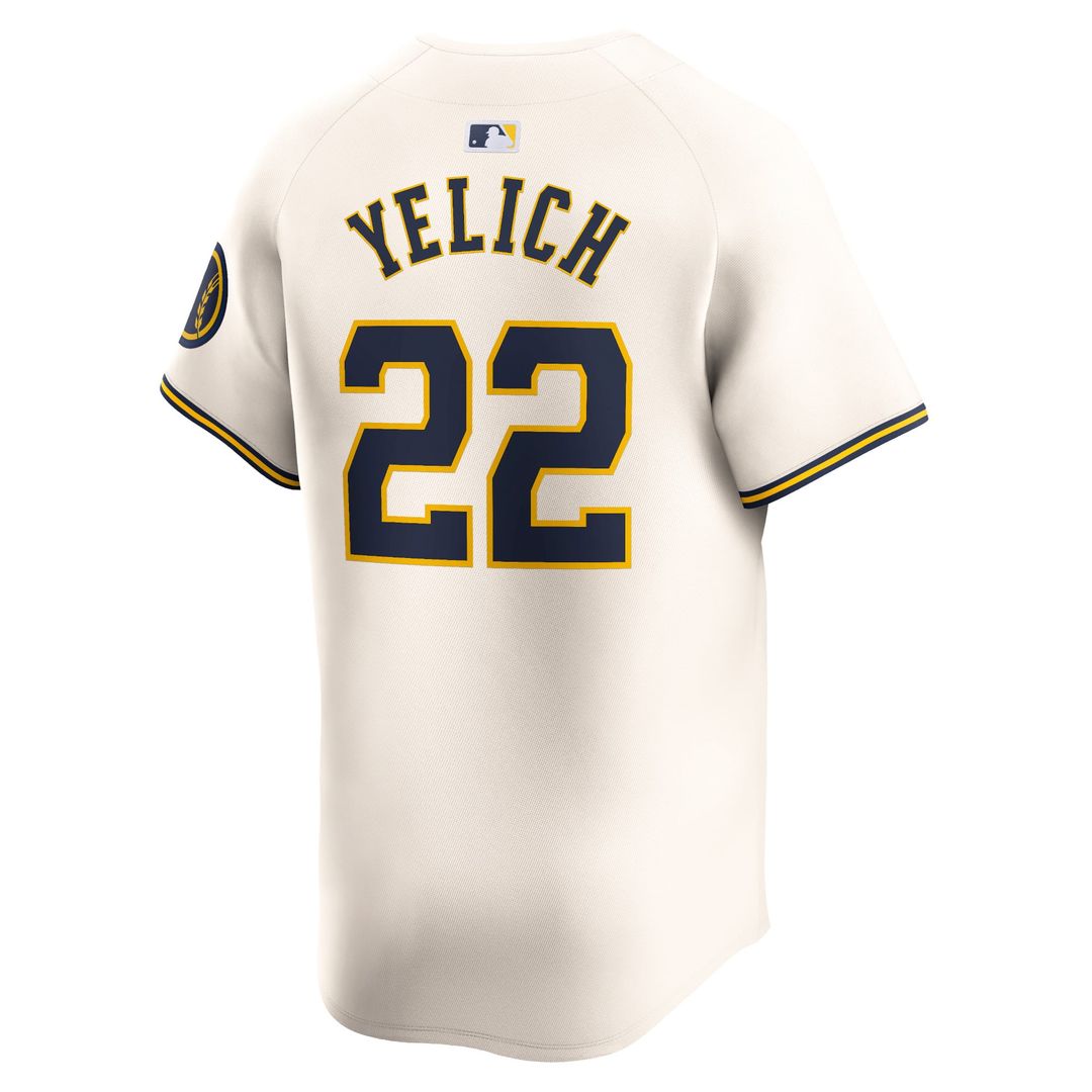 Milwaukee Brewers Nike Jersey Cream
