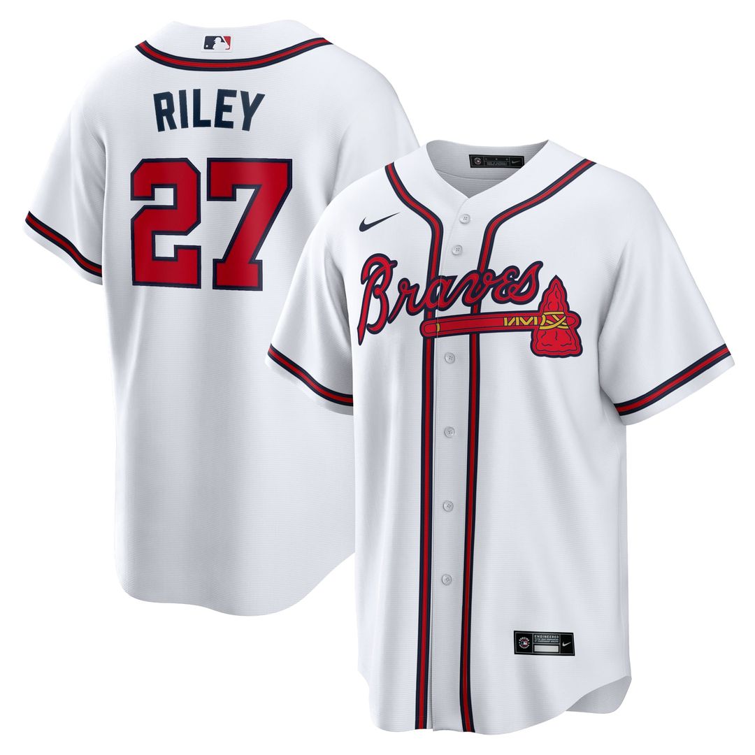 Atlanta Braves Nike White Replica MLB baseball jersey