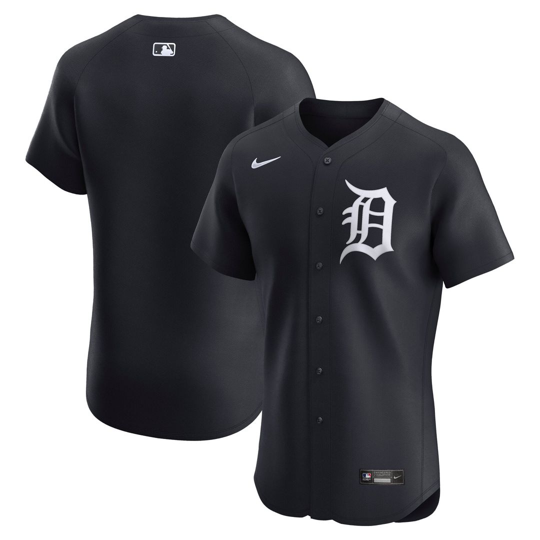 Detroit Tigers Nike Navy Authentic MLB baseball jersey