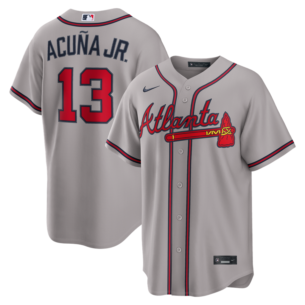 Atlanta Braves Nike Gray Replica MLB baseball jersey