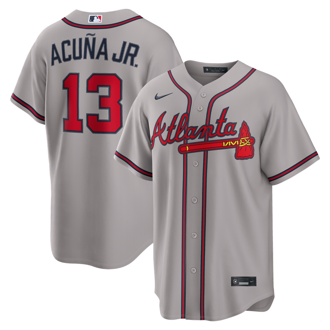Atlanta Braves Nike Gray Replica MLB baseball jersey