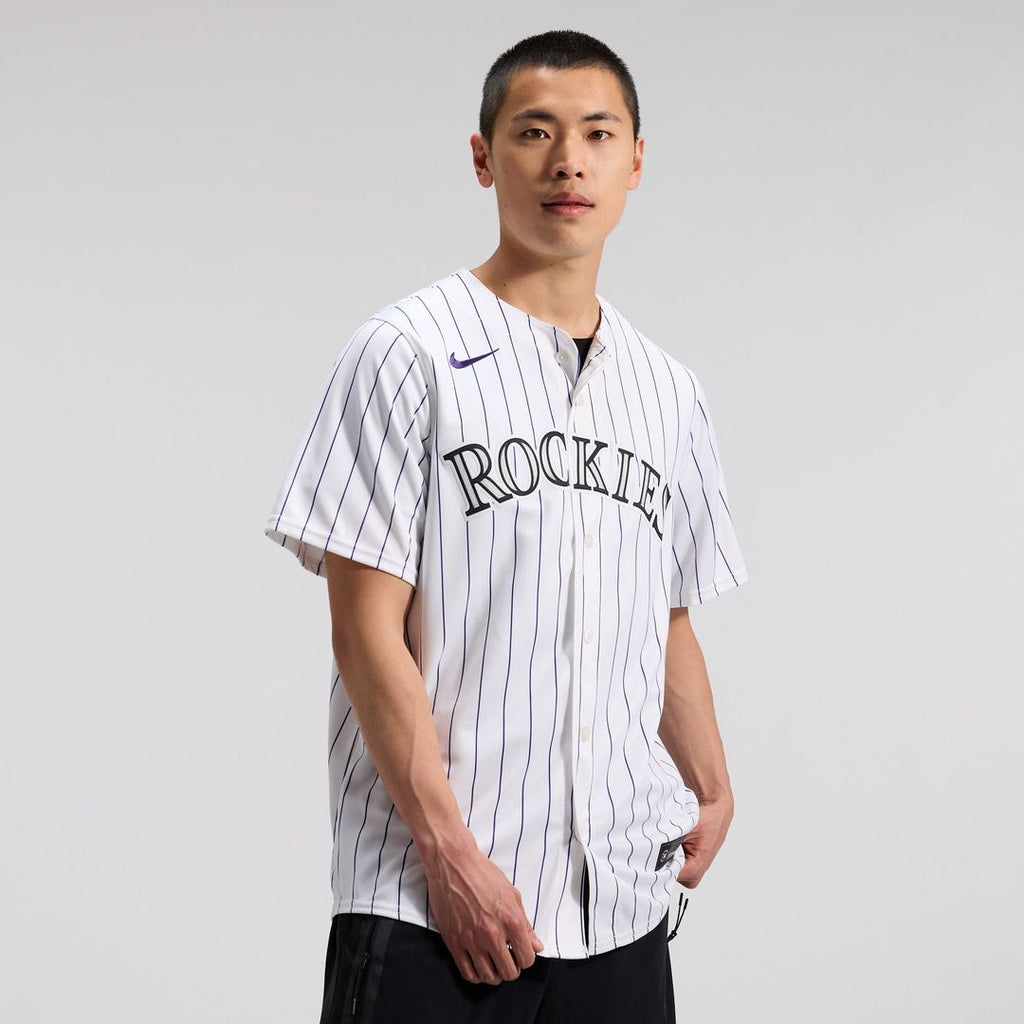 Colorado Rockies Nike White Authentic MLB baseball jersey