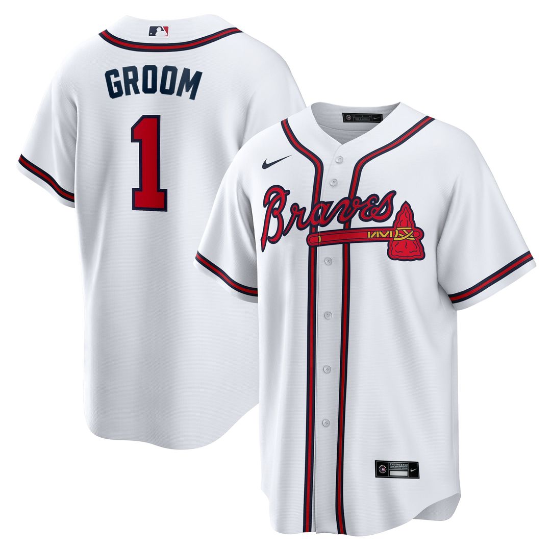 Atlanta Braves Nike White Replica MLB baseball jersey
