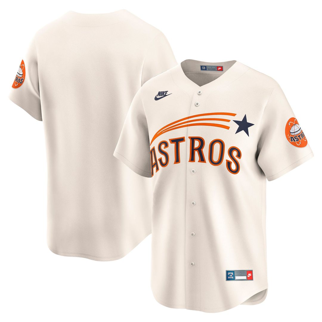 Houston Astros Nike Cream MLB baseball jersey