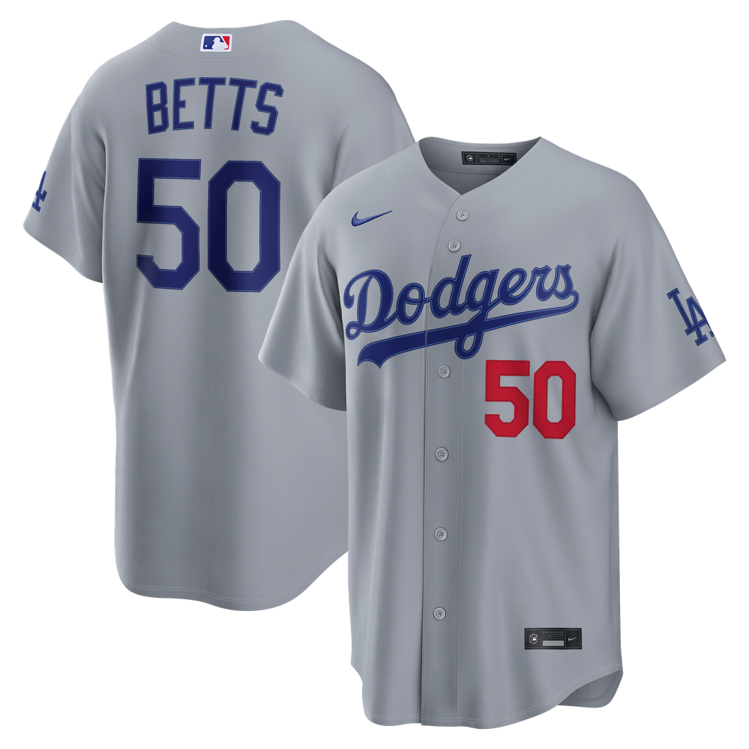 Los Angeles Dodgers Nike Gray Authentic MLB baseball jersey