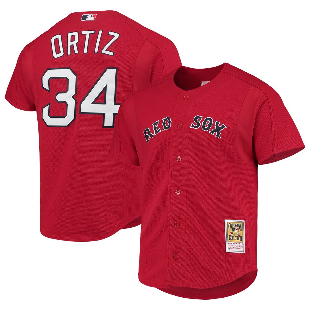 Boston Red Sox Mitchell & Ness Red MLB baseball jersey
