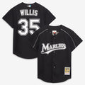 Florida Marlins Mitchell & Ness Black MLB baseball jersey