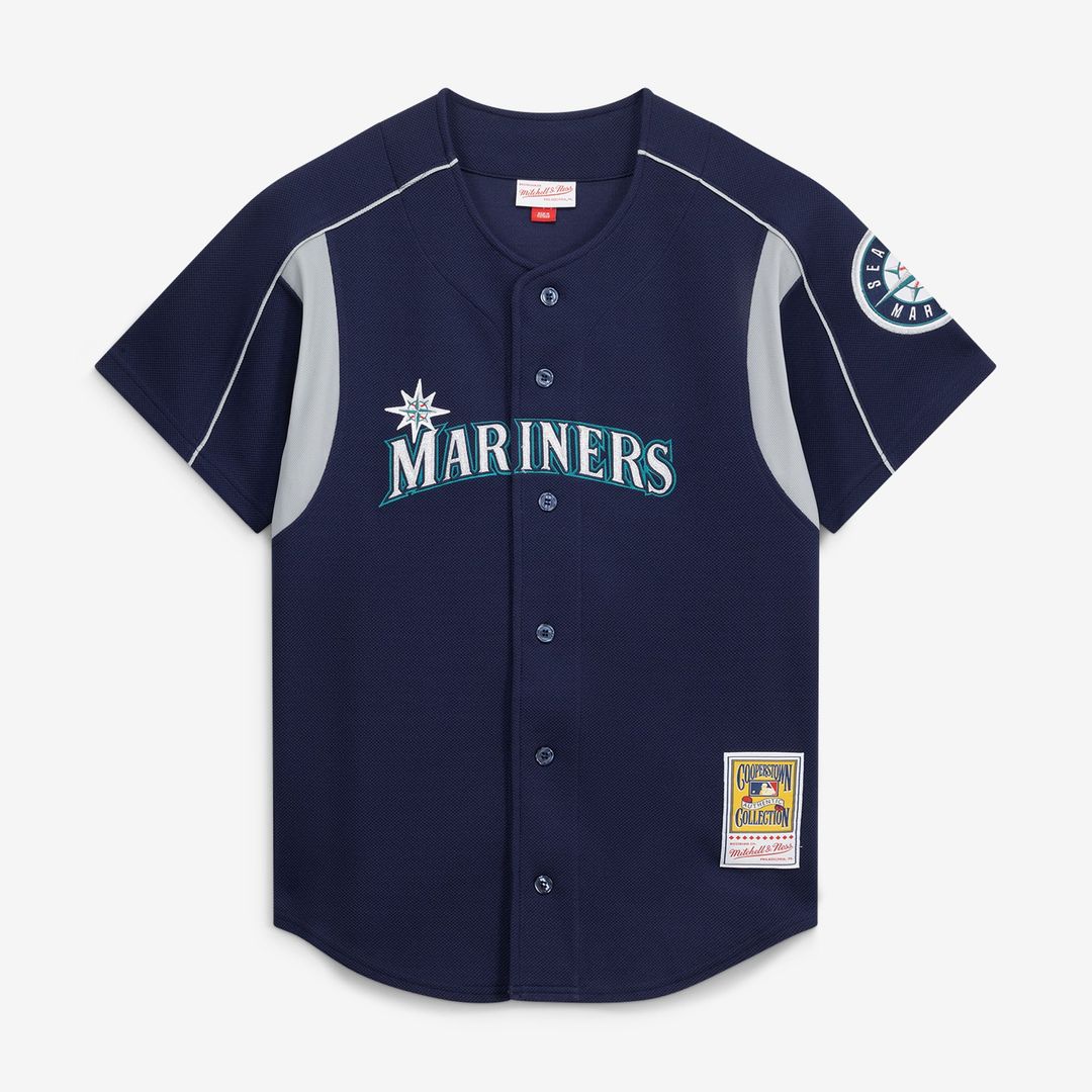 Seattle Mariners Mitchell & Ness Navy MLB baseball jersey