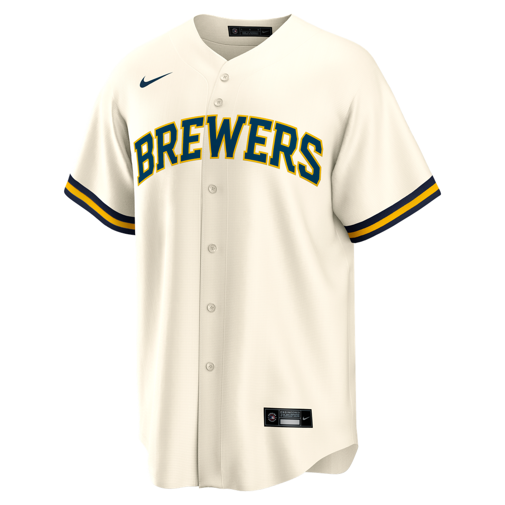 Milwaukee Brewers Nike Replica Jersey Cream