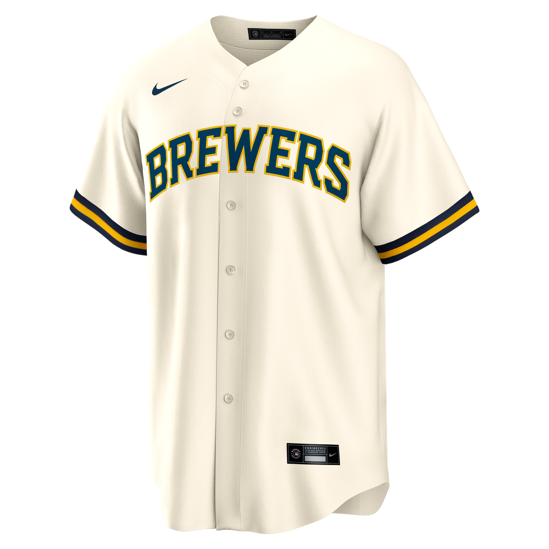 Milwaukee Brewers Nike Replica Jersey Cream