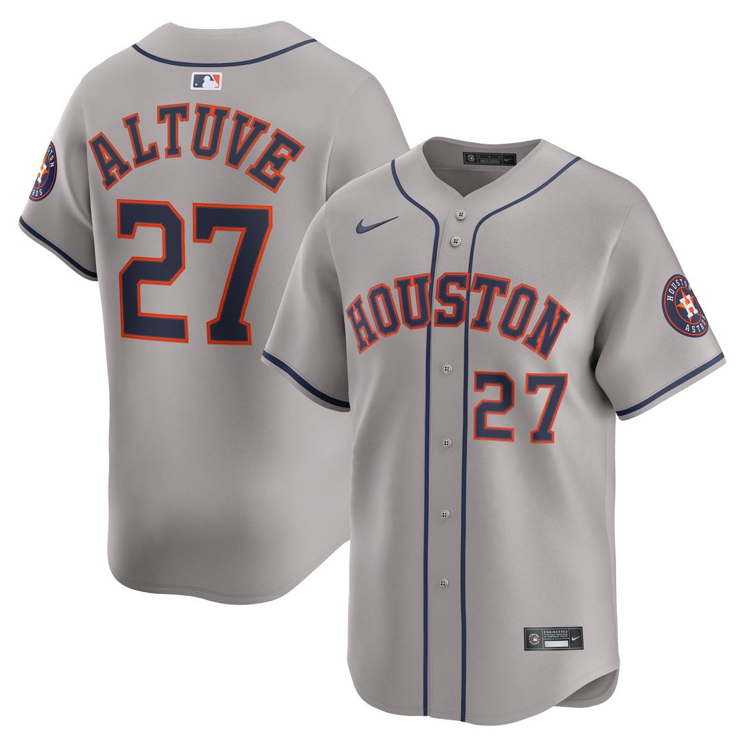 Houston Astros Nike Gray Authentic MLB baseball jersey