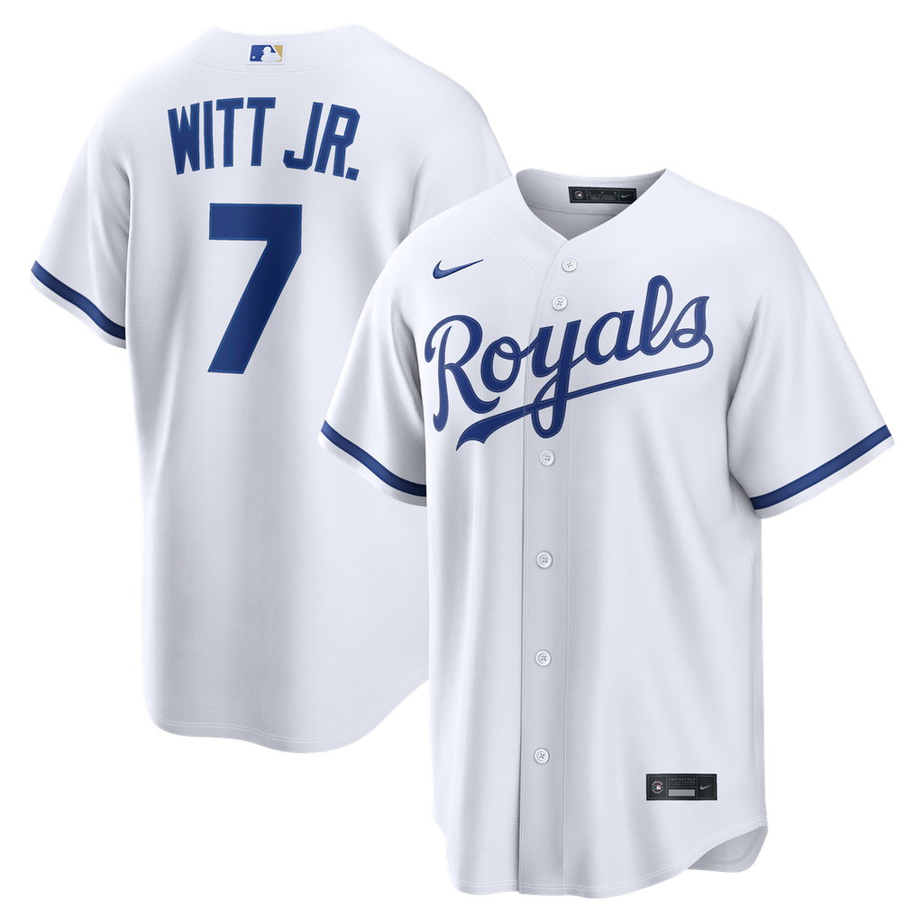Kansas City Royals Nike White Replica MLB baseball jersey