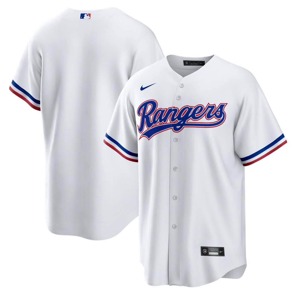 Texas Rangers Nike White Replica MLB baseball jersey